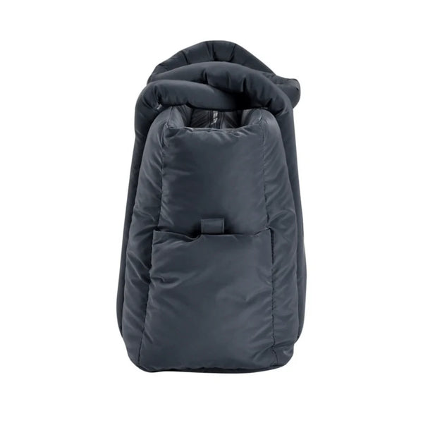 Beaba Paris Puffer Baby Diaper Bag with Large Capacity, Multi Pocket Organizer with Changing Pad, Insulated Bottle Pouch & Stroller Clips - Mineral Grey
