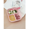Beaba Silicone 2 Pieces Baby Meal Set, Non Slip, Unbreakable, Easy to Clean, BPA Free Baby Feeding Set - Baby Pink