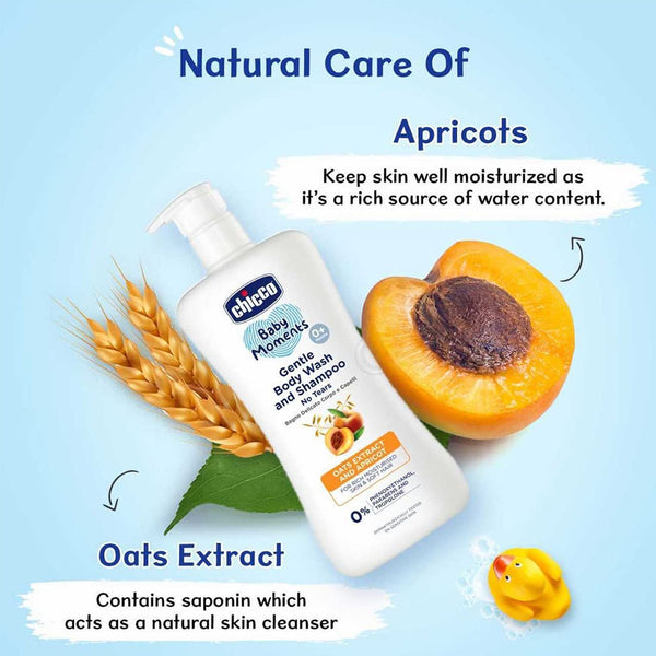 Chicco Baby Moments Gentle Bodywash & Shampoo - 500 ml