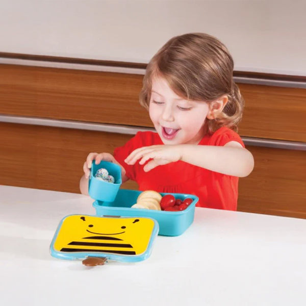 Skip Hop Zoo Lunch Kit 4 Piece Set with Leakproof Lid - Bee