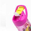 Kicups Clear Sip Tritan Straw Bottle with Slider Lid 550ml - Whimsical Wonderland