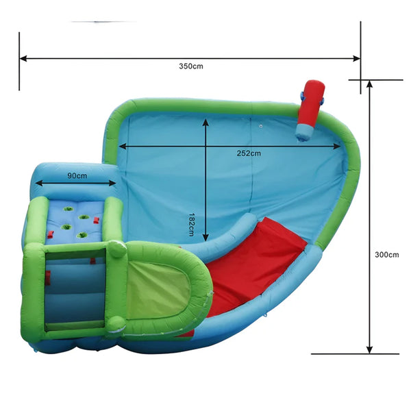 Happy Hop Crocodile Inflatable Water Slide