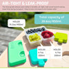 Melii Puzzle Container Airtight & Leakproof Microwave, Freezer & Dishwasher Safe - Lime, Mint & Blue