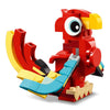 Lego Creator Red Dragon 3 in 1 Animal Toy Set, 149 Pieces