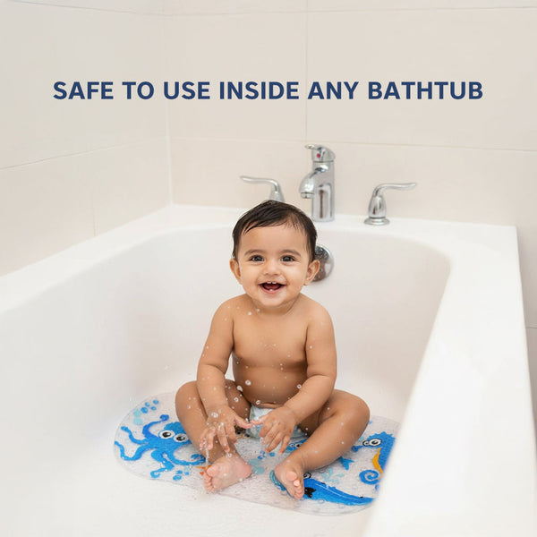 Hopop Non-Slip Cartoon Bath Mat for Kids - Dezine Kids