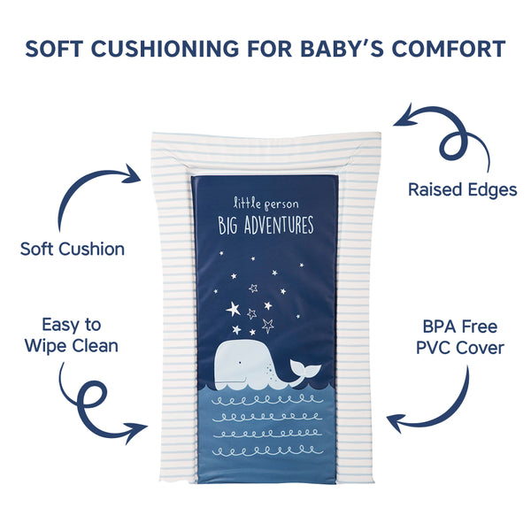 Hopop Soft Cushioned Baby Changing Mat, Waterproof & Wipeable - Dezine Kids