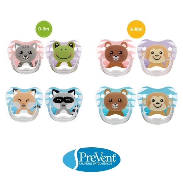 Pink & Gray Prevent Printed Shield Soother (Stage 1) Pack of 2