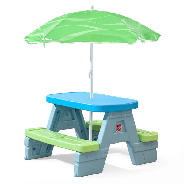 Step2 Sun & Shade Picnic Table with Umbrella - Dezine Kids