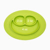 EzPz Mini Feeding Set for Toddlers (Mat, Spoon & Fork) - Lime