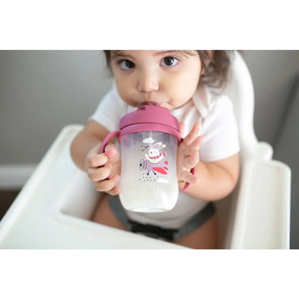 Dr.Browns Milestones Baby’s First Straw Cup - Pink Bunny - Dezine Kids