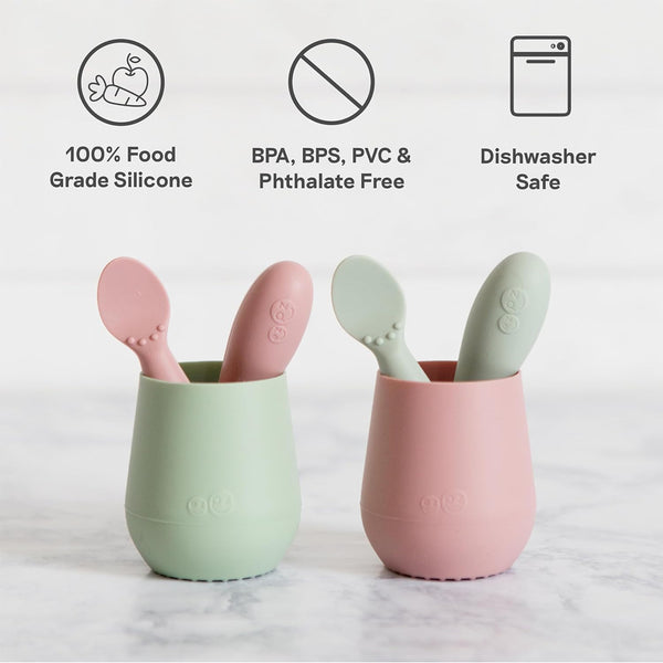 EzPz Tiny Spoon for Babies/Infants - Sage - Dezine Kids