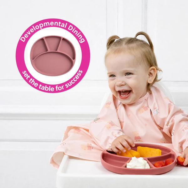 Bibado Silicone Suction Divider Plate - Blush