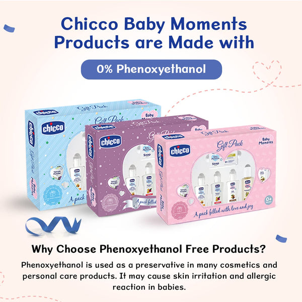 Chicco Baby Caring New Born Gift For Baby Shower & Baby Birthday, Pack of 7 - Blue