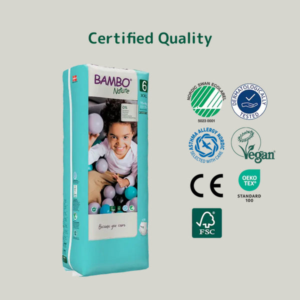 Bambo Nature Pant Style Diapers, Size 6, XXL Size (15+ Kgs) 38pcs - Dezine Kids