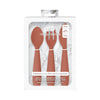 EzPz Happy Utensils for Toddlers(Spoon, Fork & Knife) - Sienna