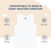 Hopop Baby 100% Soft & Stretchable Cotton Sleeveless Vest with Round Neck Design