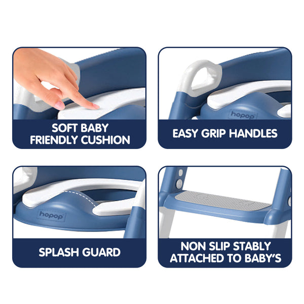 Hopop Toddler Potty Training Seat with Step Ladder - Dezine Kids
