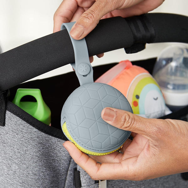 Skip Hop Grab & Go Silicone Pacifier Holder - Grey