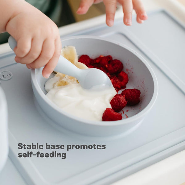 EzPz Mini Bowl 100% Food Grade Silicone Suction Bowl, Non Slip, BPA Free - Sage