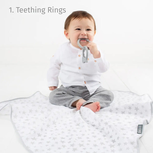 Cheeky Chompers Silver Stars 6 in 1 MultiMuslin Breastfeeding Cover