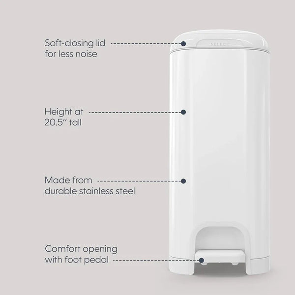 Diaper Genie Select Pail - White