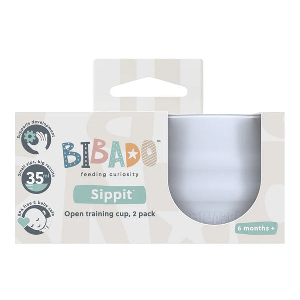 Bibado Sippit Silicone Open Drinking Cup, Pack of 2 - Mist