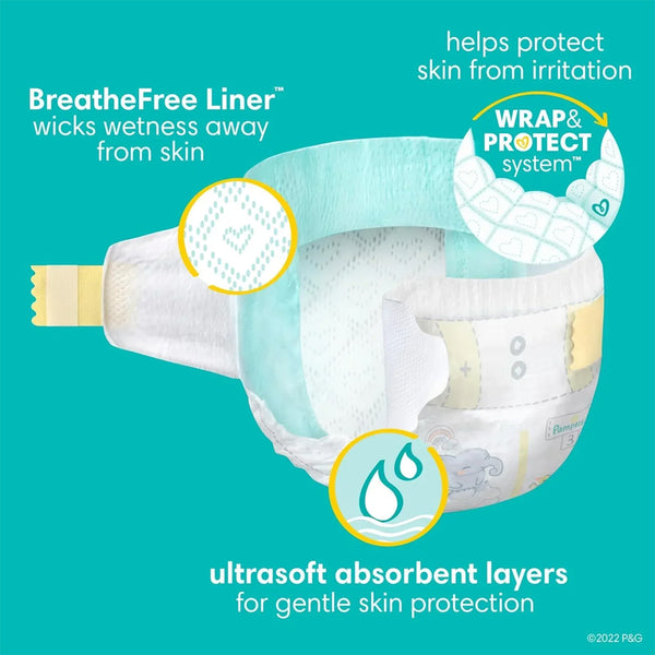 Pampers Swaddlers Disposable Baby Diapers, Size 1 (32 Count) 4 to 6 Kg