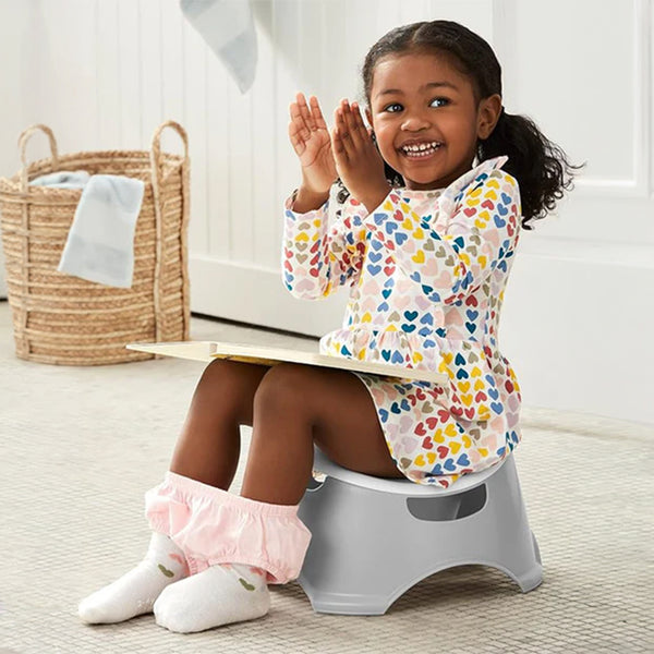 Skip Hop Easy Comfort Potty Chair With Side Handles, 18 to 36M - White & Grey