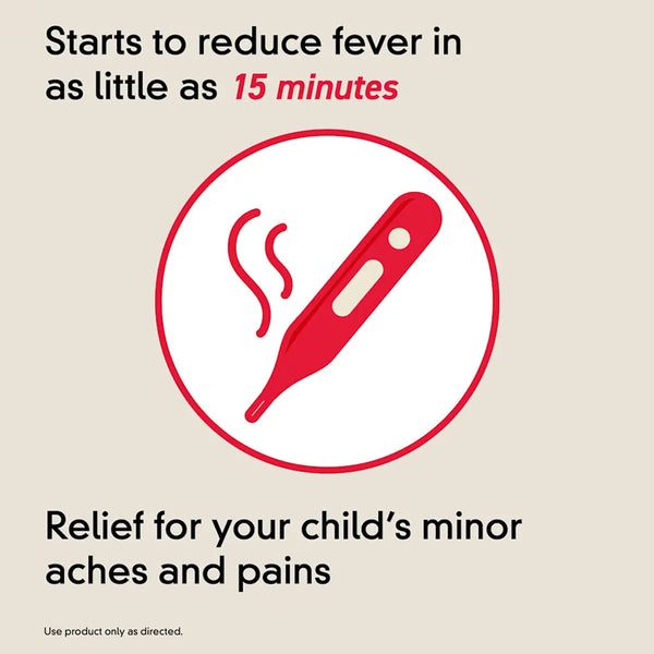 Infants Tylenol Pain & Fever Relief, Oral Suspension Liquid Medicine Dye Free Cherry, 2.0 fl oz - Dezine Kids