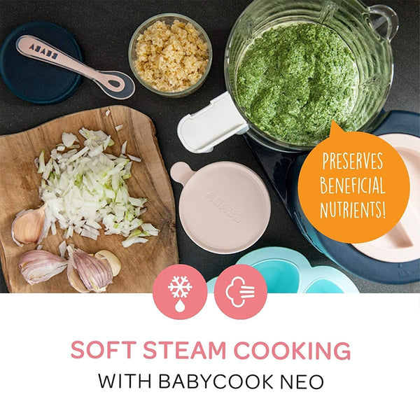 Beaba Babycook Neo 6 In 1 Baby Food Processor, Portable Baby Food Cooker, Puree Maker and Warmer - Night Blue