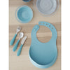 Beaba Silicone Waterproof Baby Feeding Bib with Food Catcher Pocket, BPA-Free, Easy to Clean -Airy Green