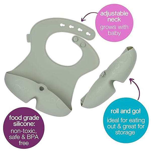 B.Box Silicone Bib - Sage Green