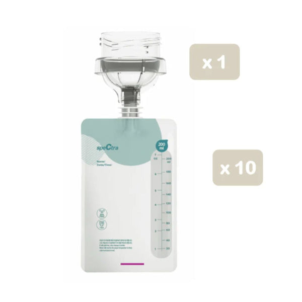 Easy Milk Storage Bags with Connector, 200 ml - 10 pcs - dezinekids.com