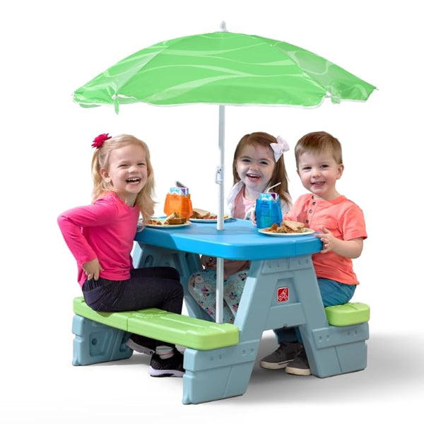 Step2 Sun & Shade Picnic Table with Umbrella