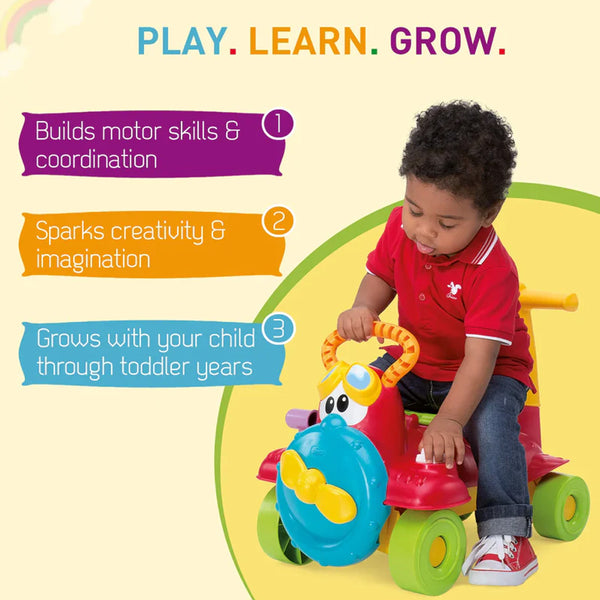 Chicco Charlie Sky Rider 2 in 1 Ride On Push & Walk Support For 1 to 3Y (Upto 20 Kg)