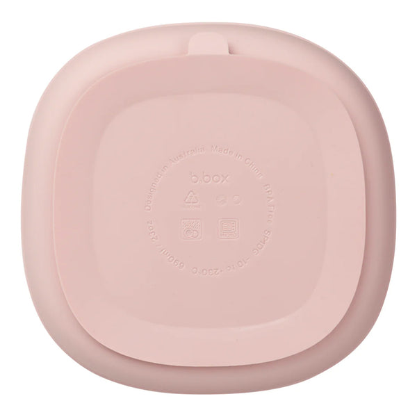 B.Box Silicone Plate Pink Lid With Suction Base - Blush Pink