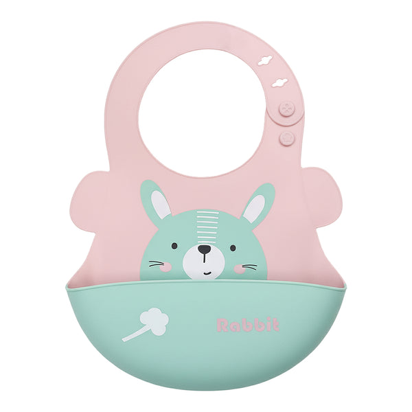 Hopop Easy Clean Crumb Catcher Silicone Bib - Dezine Kids