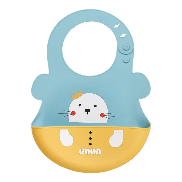 Hopop Easy Clean Crumb Catcher Silicone Bib - Dezine Kids