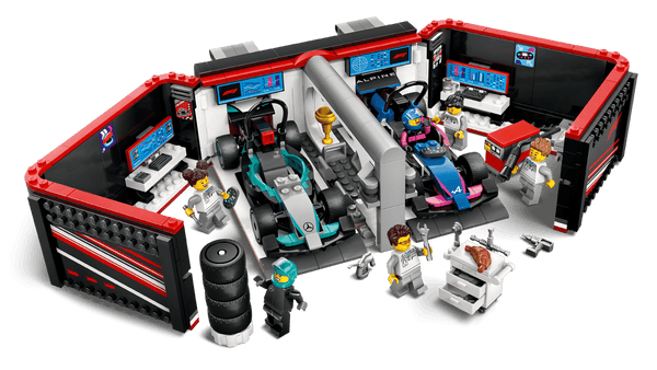 Lego City F1 Garage & Mercedes AMG & Alpine Cars - Dezine Kids
