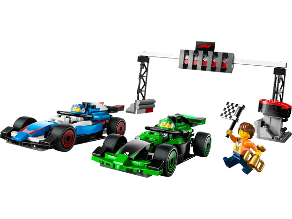 Lego City F1 Grid with VCARB & Sauber Race Cars Toy Vehicle Set - Dezine Kids