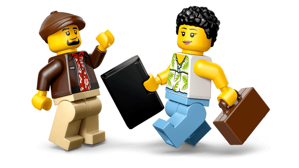 Lego City Yellow Taxi Model Car Kit with 2 Minifigures - Dezine Kids