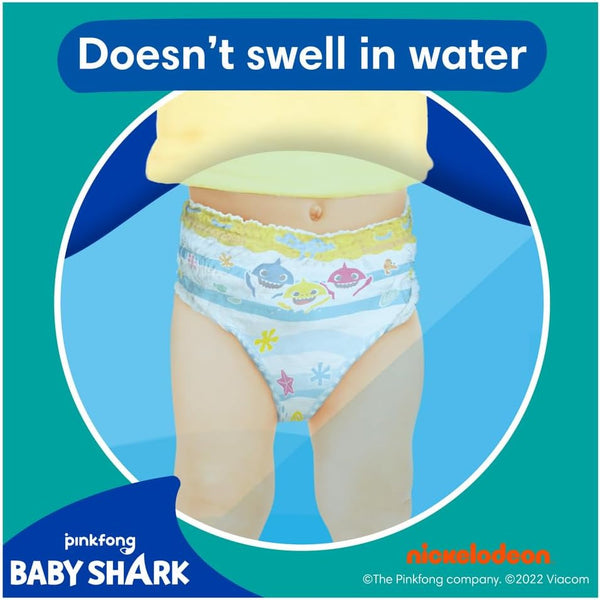 Pampers Splashers Baby Shark Edition Size 4, 88 Count, 9kg to 15kg, Disposable Swim Nappy Pants, for Secure Protection in The Water - Dezine Kids