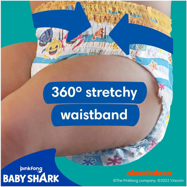 Pampers Splashers Baby Shark Edition Size 4, 88 Count, 9kg to 15kg, Disposable Swim Nappy Pants, for Secure Protection in The Water - Dezine Kids