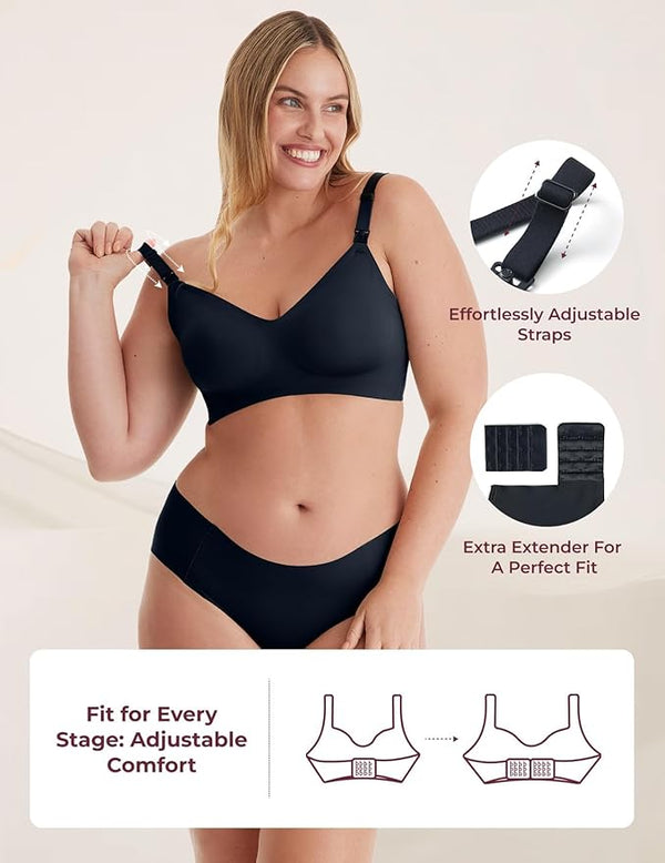 Momcozy Maternity Accessory YN21 Nursing Bra - Black