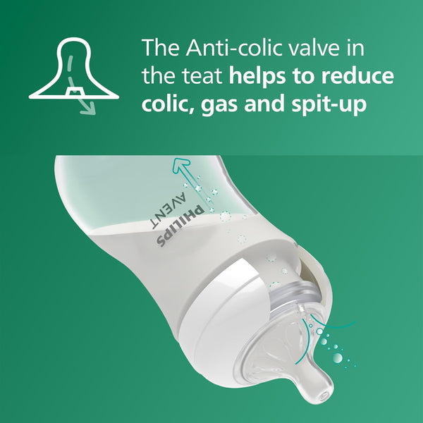 Philips Avent Natural Response Glass Baby Feeding Bottle (1 Month+) - 240 ml