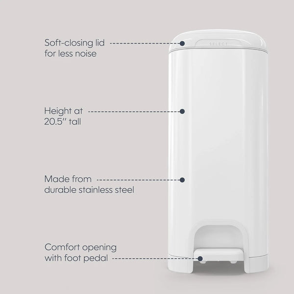 Diaper Genie Select Pail - White