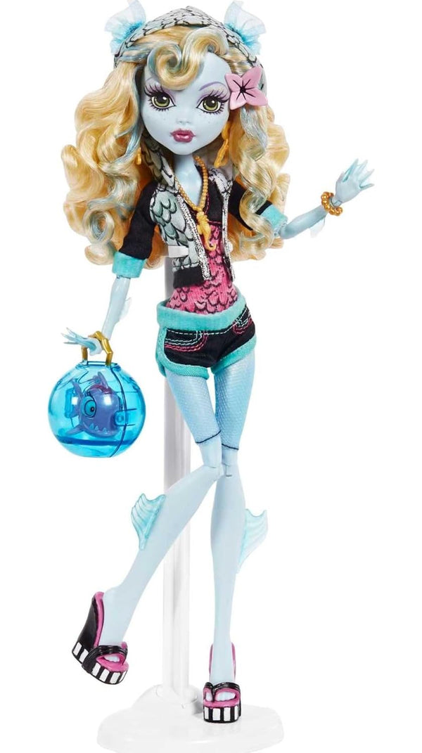 Barbie Monster High Lagoona Blue Reproduction Doll With Doll Stand & Accessories - Dezine Kids
