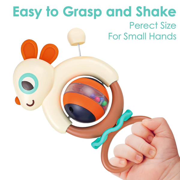 Hola 2 in 1 Highchair Toys & Baby Rattle Suction Toys - Rabbit - Dezine Kids