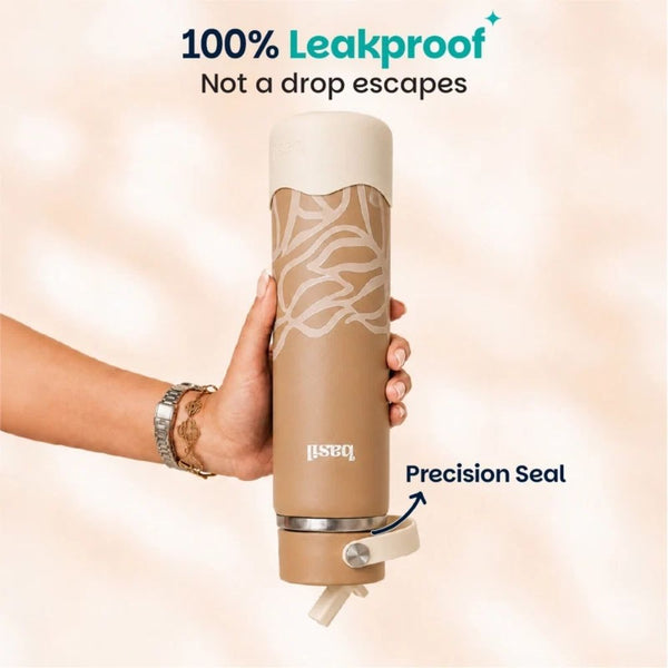 Basil Insulated Stainless steel Sipper with Carry Handle - Classic Dune