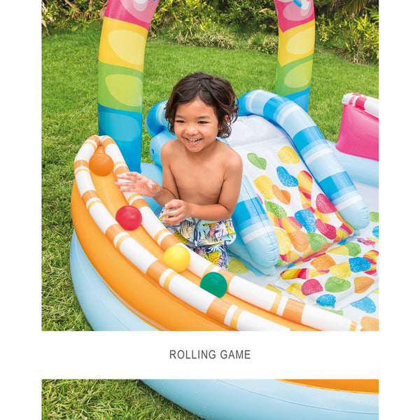 Intex Candy Fun Inflatable Play Center with Slide - Dezine Kids